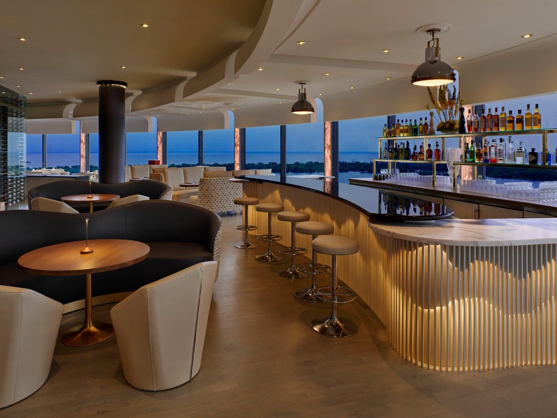 Upscale venue set for a corporate event